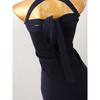 Fashion Style Sexy U Collar Sleeveless Knitting Dress Women's Sexy Lacing Halterneck Waist Slim Looking Bodycon Dress