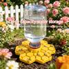 Bee Watering Station for Garden Honeycomb Design Bee Feeder And Waterer Compatible with Regular Wide Mouth Canning Jar for Hives Beekeeping Supplies