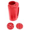 Handheld Fertilizer Spreader Hand Held Grass Seed Spreader Crop Spreading Salt Sowing Pot Red