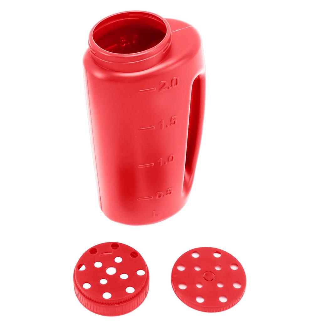 Handheld Fertilizer Spreader Hand Held Grass Seed Spreader Crop Spreading Salt Sowing Pot Red
