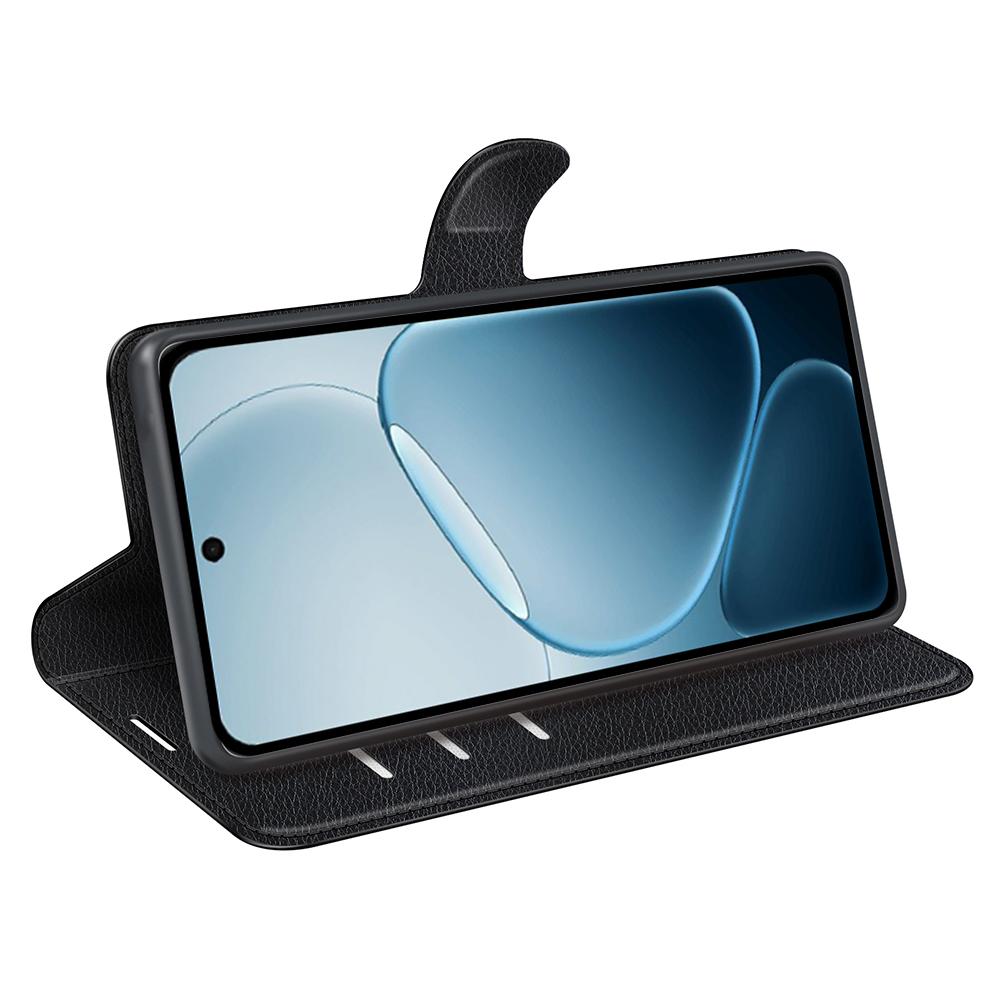 Phone Case For Oppo A6x 5G / A6x 4G Wallet Stand Litchi Texture Shockproof Leather Phone Cover