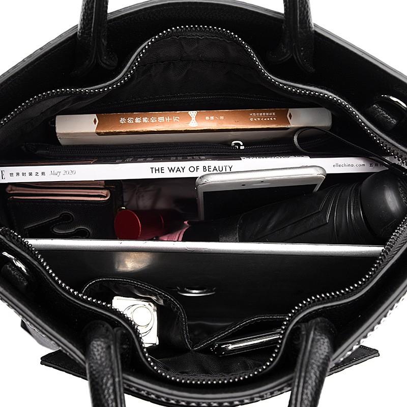 Large Capacity Tote Bag Vintage Crocodile Embossed PU Handbag Daily Commute With Zip Multi-Compartment Interior