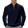 Mens Spring Fleece Sweater With Stand Collar And Zipper For Casual Urban Style