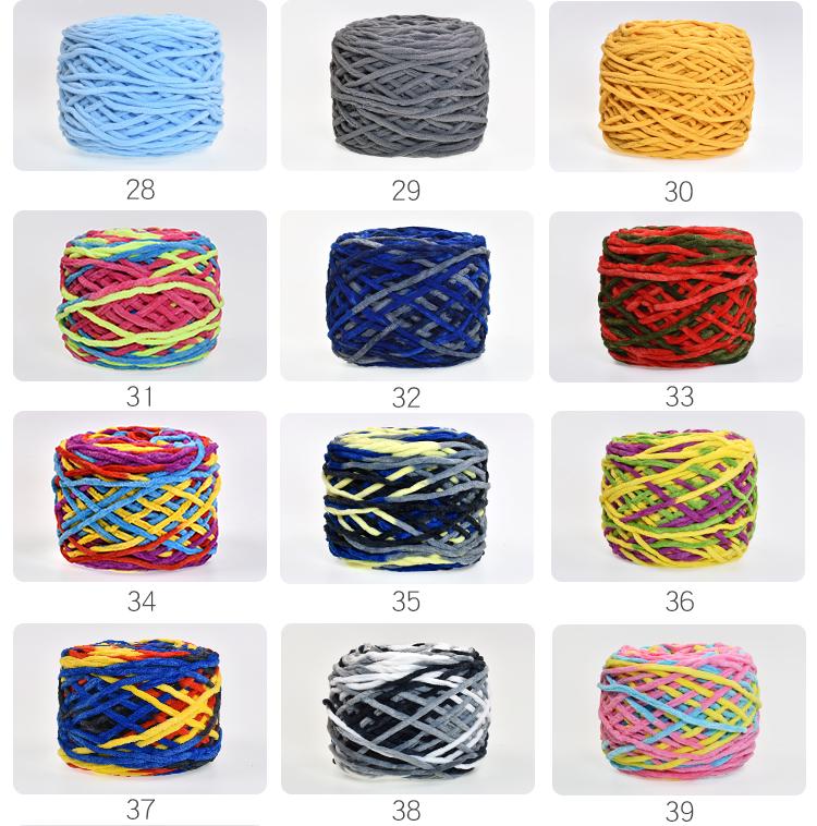 Chunky Ice Silk Yarn for Hand-Knitting: Ideal for Sweaters, Scarves, Bags, Crochet Dolls, and Hooked Shoes