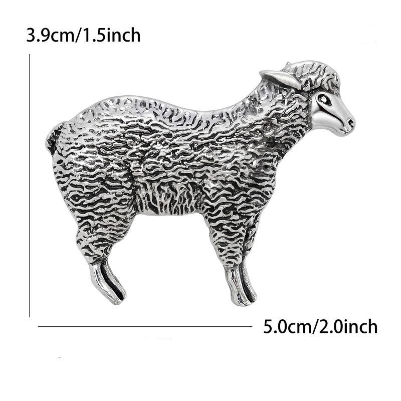 Trendy Rhinestone Enamel Sheep Brooches For Women Unisex Elegant Zodiac Animal Pins Casual Party Jewelry Accessories Gifts