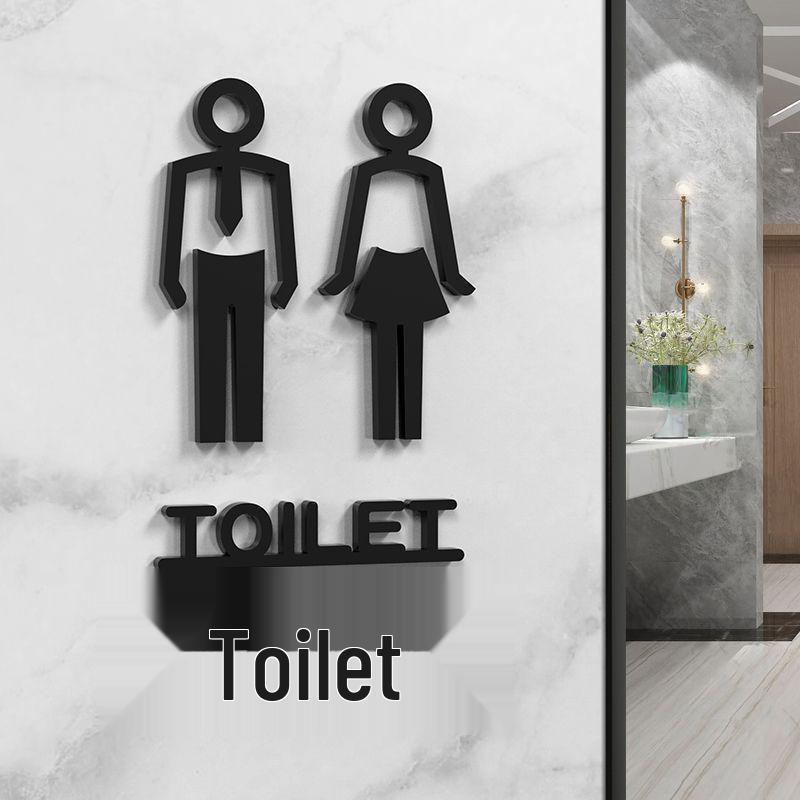 Niestandardowe znaki toaletowe: Kreatywne naklejki na toaletę do biura i hotelu dla mężczyzn/kobiet