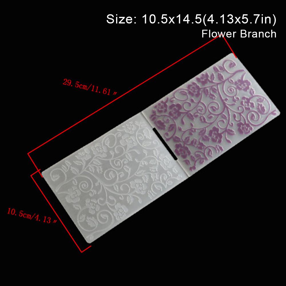 15 Styles Plastic Embossing Folder Template Molds Stamp Stencils DIY Handmade Art Craft Supplies Fondant Cake Decorating Mold
