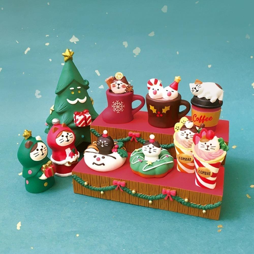 Nová japonská káva Santa Claus Kreativní vánoční dárky DIY Kreslené stolní dekorace Zahradní doplňky