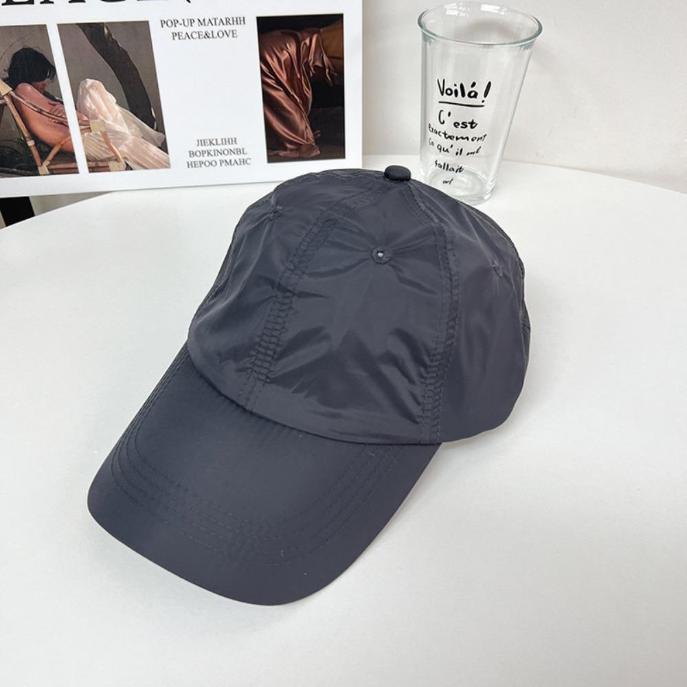 Korean Style Quick-Drying Baseball Cap Solid Color Peaked Cap Casual Solid Color Sun Hat  Men