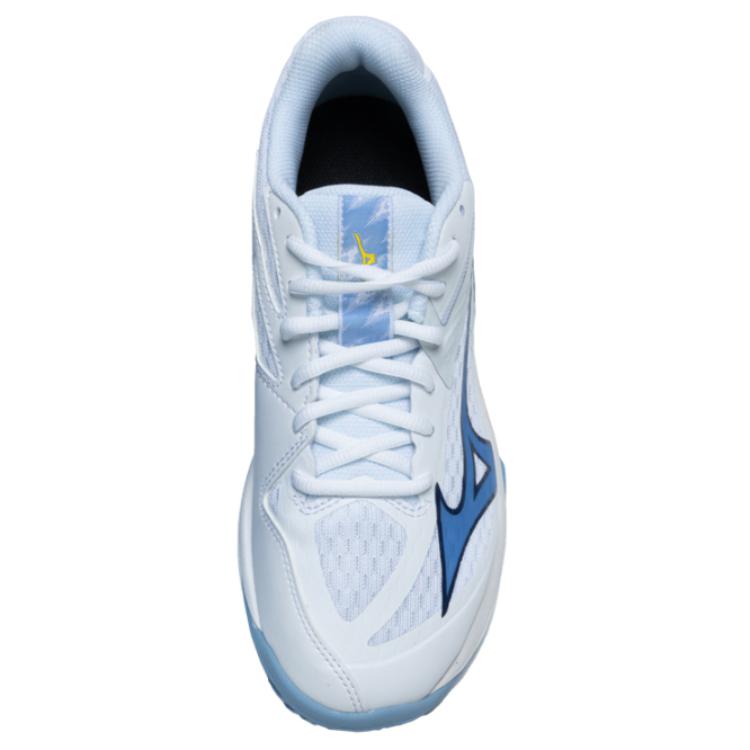 Mizuno Junior Lightning Star Z7 Volleyball Shoes White/Glacier Blue V1GD230397