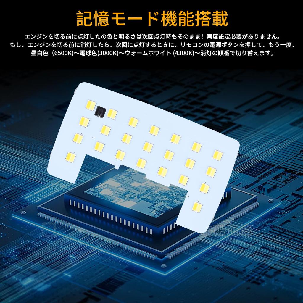 Toyota Roomy Tank Room Lamp Set New Model 3 Color 30 Level Dimming Remote Control Included Interior Parts for ROOMY TANK THOR JUSTY Incandescent White