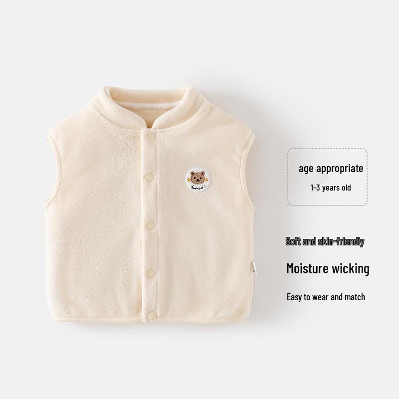 

Infant and Toddler Quilted Velvet Vest - Sleeveless Jacket for Baby Boys and Girls (Autumn/Winter) 73 cm