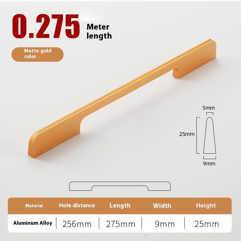 Solid Black Lengthening One Meter Cabinet Long Handle Modern Simple Lengthening Cabinet Door Handle