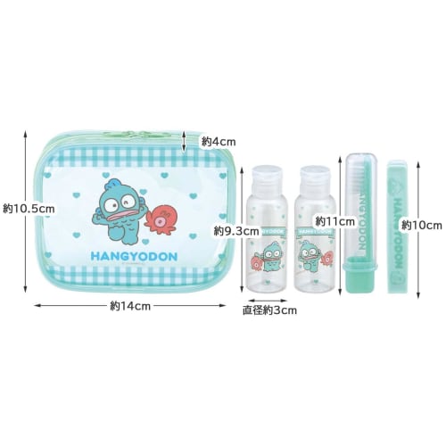 Skater Travel Set Toothbrush Comb Pouch Bottle Portable Travel Hangyodon Friends Sanrio TRVS1-A