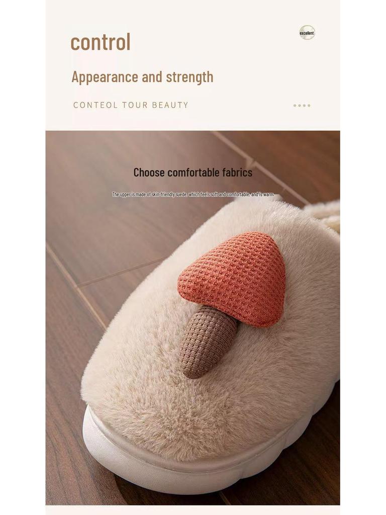 Women's & Men's Non-Slip Furry Indoor Winter Slippers