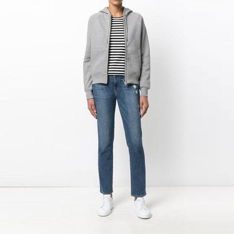 (WMNS) Burberry Zipper Hooded Casual Jacket 'Gray' Women's 40561701