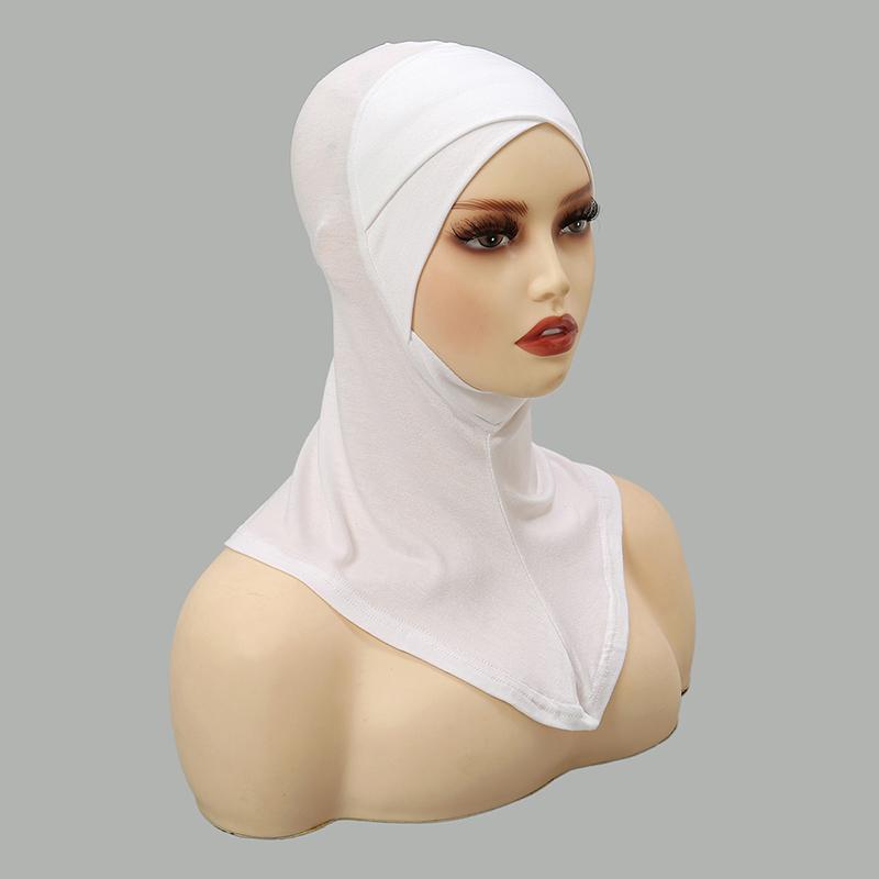 

2Pcs Cross Wrap Chin Cap Muslim Full Cover Cap Hijab Plain Underscarf Women Stretch Cotton Jersey Inner Headscarf Bonnet Set