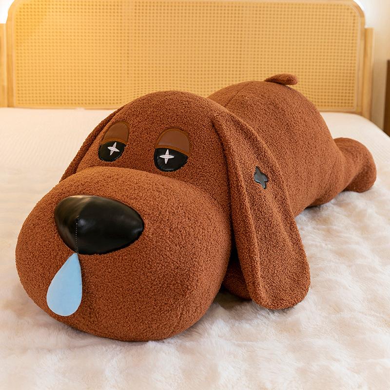 

Plush Dog Snot Toy Cute Cartoon Girl Birthday Holiday Gift Throw Doll Pillow 50cm коричневий