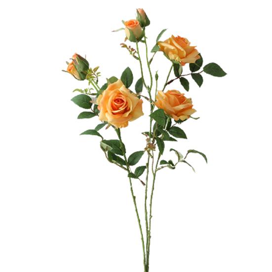 

Поддельный цветок, экологически чистый, устойчивый к выцветанию искусственный шелковый цветок, 3 головки, искусственный цветок розы для дома