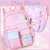 Adorable Geometric Pattern Lightweight Kids Backpack For Boys And Girls In Rainbow Colors