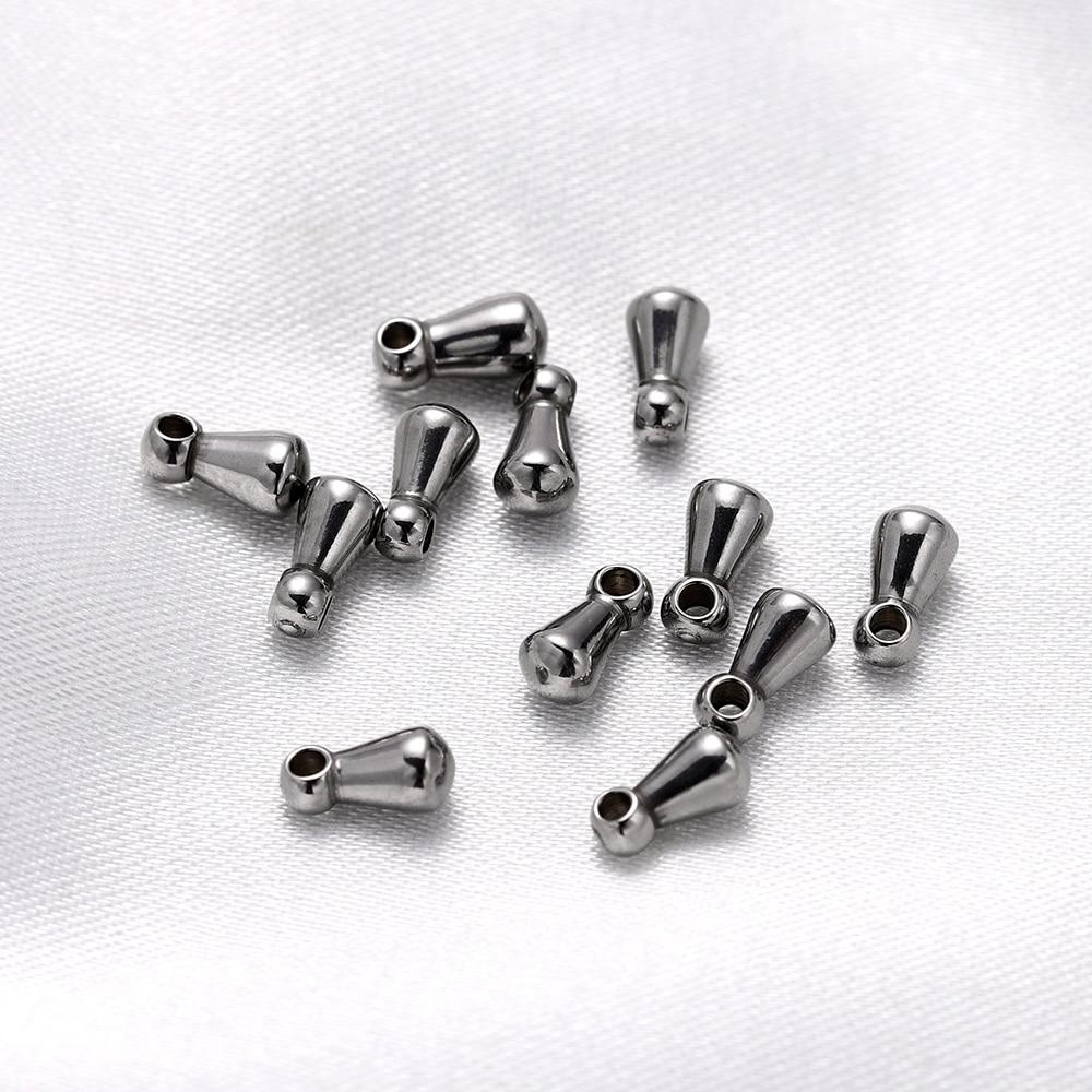 

10 шт., подвески золотого цвета из нержавеющей стали с каплями воды, концевые бусины, удлинитель хвоста, цепочка для изготовления ювелирных изделий своими руками, аксессуары