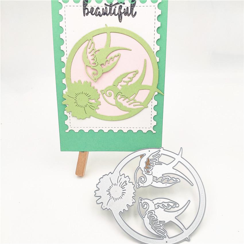 Flower Birds Metal Cutting Dies Scrapbooking Album Paper Cards Decorative Crafts Embossing Die Cuts