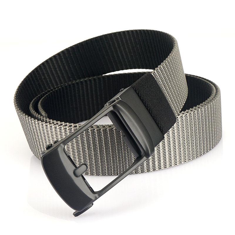 Otomatik Tokalı Naylon Bel Bantlı Yeni Erkek Seyahat Kemeri, Açık Hava Eğlence Çok Yönlü Çift Katmanlı Kalın Kemer
