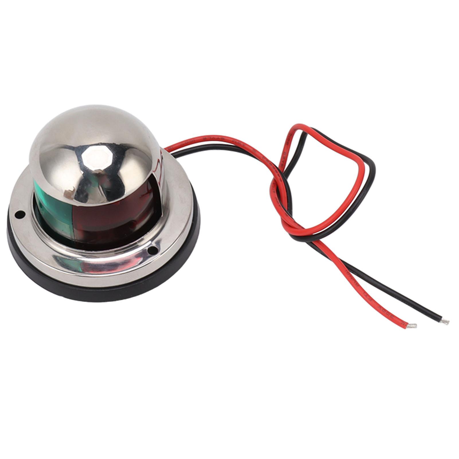 

Boat Navigation Lights Marine Grade Stainless Steel 316 IP68 Waterproof 2 Color LED Bow Light DC12V for Yachts Ships