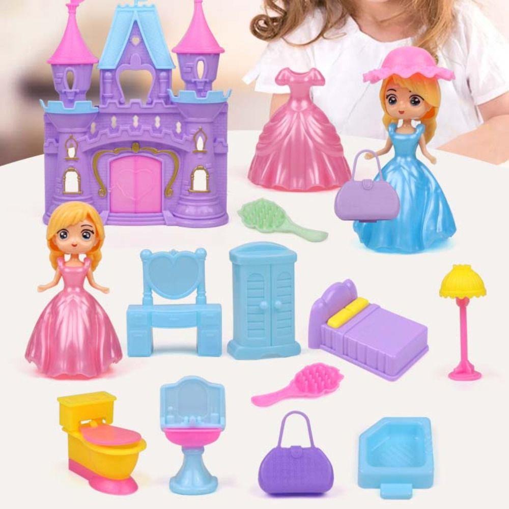 Animal Dog Pet Basket Toys Cute Mini Scene Playing Toys High Quality Puppy Pretend Play Toy