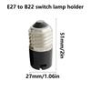 Quality Bulb Holder E27 To B22 Light Socket Converter, PC Construction for Safe Electrical Lamp Fitting Connectivity