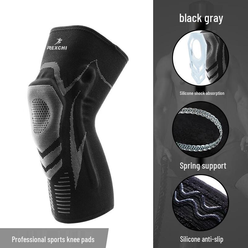 IRONWOLF Long Elastic Compression Knee Sleeve with Silicone Pad