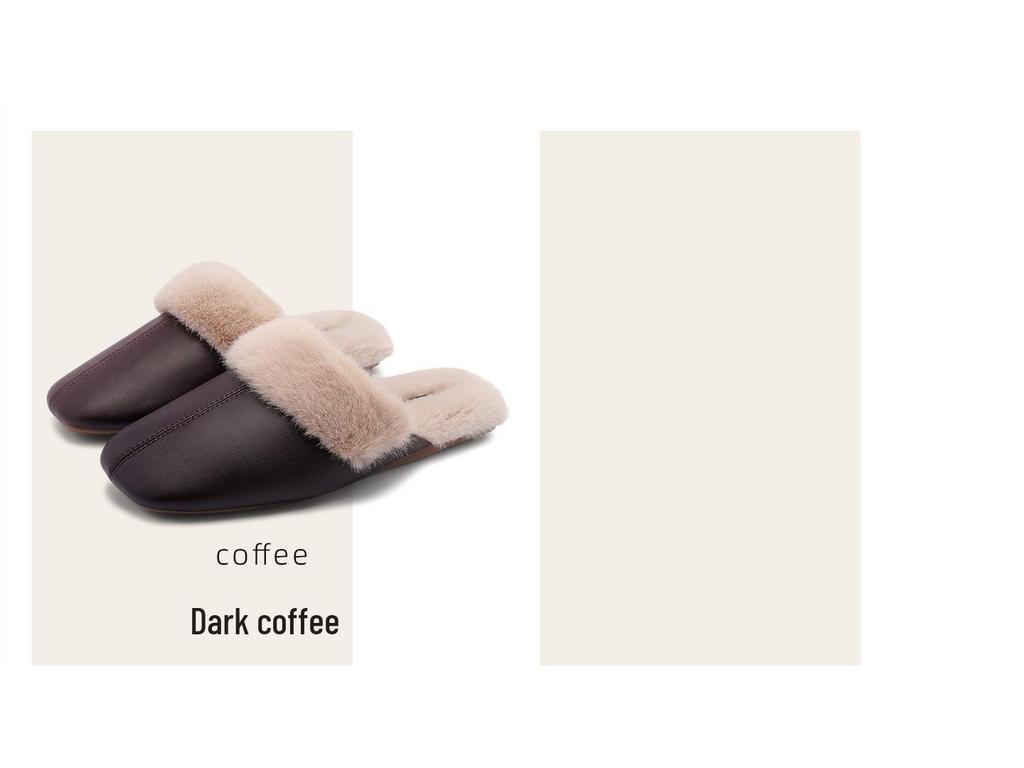 Damen Plüsch-Baumwollpantoffeln - Warm, Samtgefüttert, Rutschfest, Hautfreundlich für Zuhause