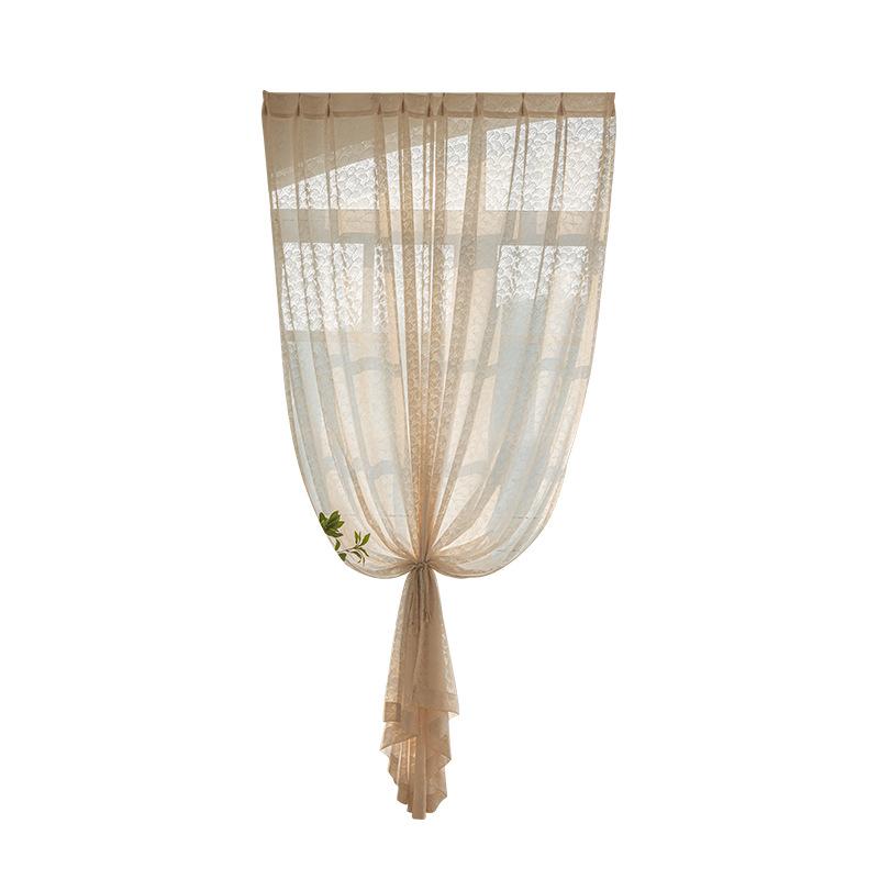 Modern simple window screen three-dimensional living room bedroom balcony cream screen curtain