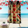 WHUFC Logo Aufdruck Strandtuch, Großes Weiches Schnelltrocknendes Handtuch für Strand Camping Schwimmen
