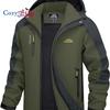 Cozy Up Outdoor Jacket for Men Hooded Windproof Water Resistant Rain Jacket Windbreaker 5 Pockets Jacket for Hiking,Fishing,Runing