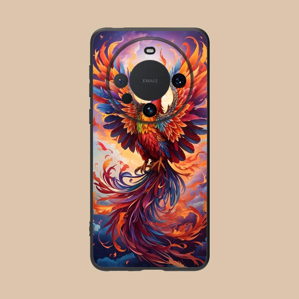 Luxury Phoenix Mobile Cell Phone Case for Huawei Mate 60 50 40 30 20 10 Pro Plus Lite E 5G Colorful Printing Cover Pretty Luxury