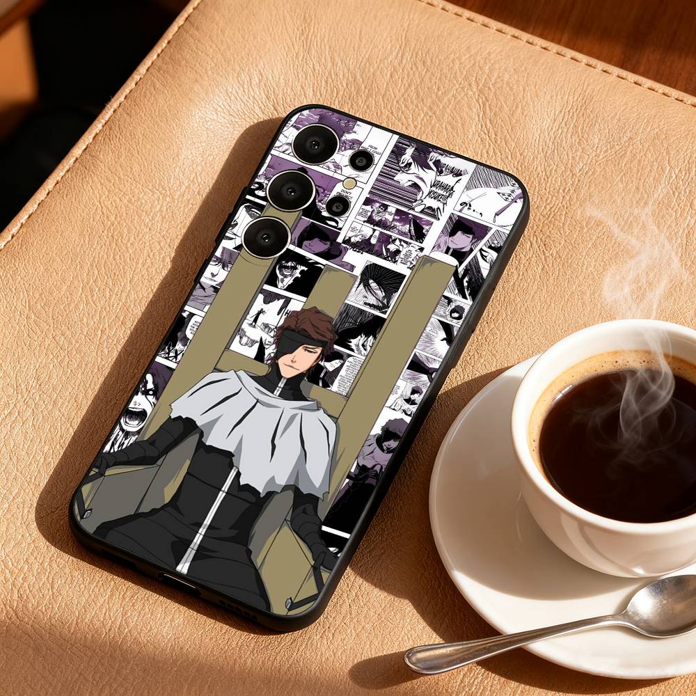 Чехол для телефона B-Bleach Аниме Айзен для Samsung S25,24,23,22,30,21,10,9,Ultra,Plus,Lite,FE Мягкий черный чехол Samsung S21Ultra