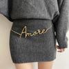 2025 New Retro Gold Letter Waist Chain Women's Advanced Sense Of Metal Chain Thin Waist Belt With Pants Skirt Jewelry Accessorie