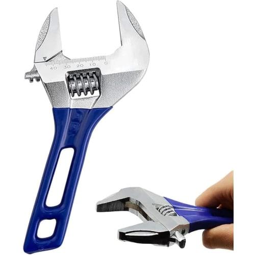 

YWHWXB Wide Adjustable Wrench, Vertical Type, 44mm Jaw Width, Pipe Wrench, Plumbing Wrench, Short Wide Adjustable Wrench, Faucet Wrench, All-Purpose W