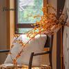 Flexible Faux Berry Stems Long Artificial Bittersweet Branches, Fall for Vase, Plants Fake Orange Berries Vase Branches Thanksgiving Table