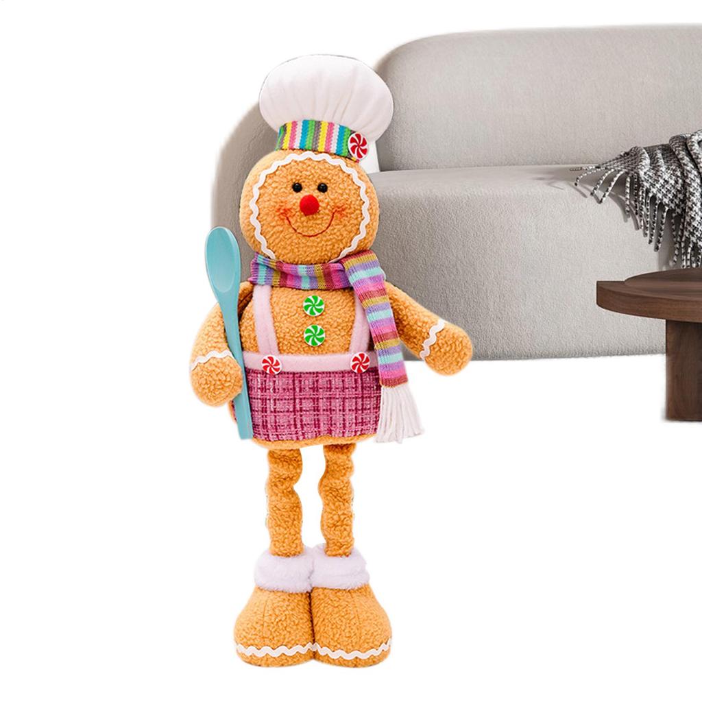 Gingerbread Decor Gingerbread House Decorations Adorable Washable Figurine Decor With Retractable Legs For Classroom Tiered