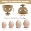 Silicone Egg Cleaning Brush, Dual-Head Egg Washer Scrubber with Bristles, Food-Grade Kitchen Tool for Washing Eggshells