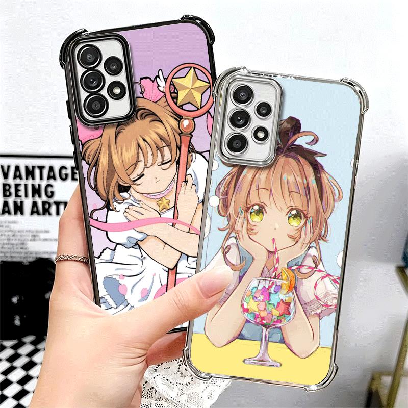 CardCaptor Sakura Anime Plating Phone Case For Samsung A17 A07 A37 A57 A16 A56 A15 A55 A14 A54 A13 A53 A26 A36 A25 A35 A24 A34 A
