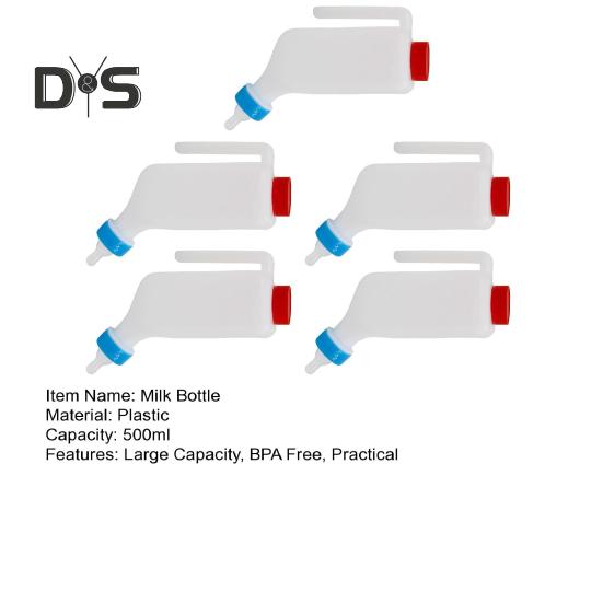 1/2/3/5 Pezzi Biberon per Latte di Agnello con Manico Ergonomico Senza BPA Marcature di Misura Chiare Grande Capacità Biberon per Latte di Capra