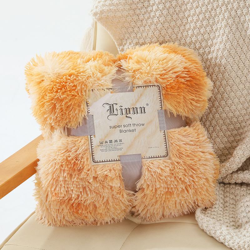 Plüsch kleine Decke Decke einfarbig Nickerchen Decke Doppel Abdeckung Decke