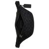 Coach Warren 29 Classic Presbyopic Nameplate Zipper Chest Bag Crossbody Bag Coated Canvas and Leather Belt Bag Large Size Men's Charcoal and Black