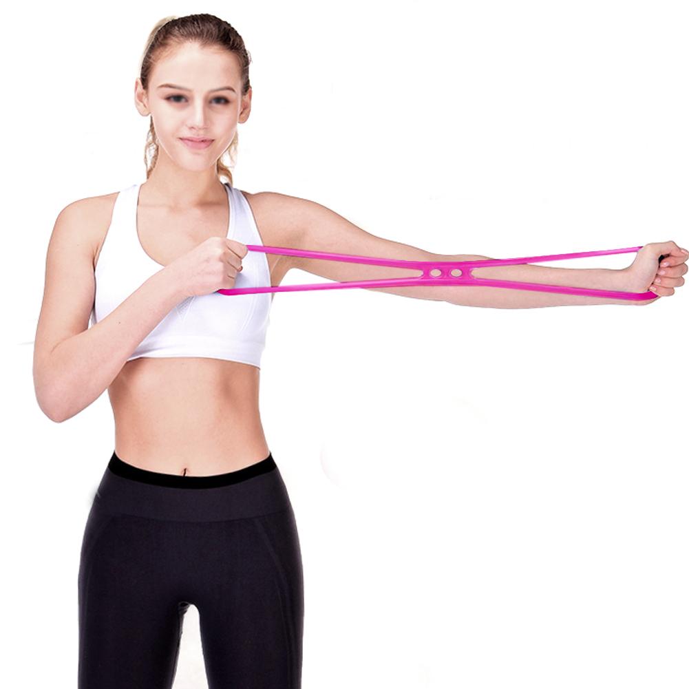 Pull Rope Silicone Resistance Band Gym Muscle Fitness Chest Expander Set (Blue)