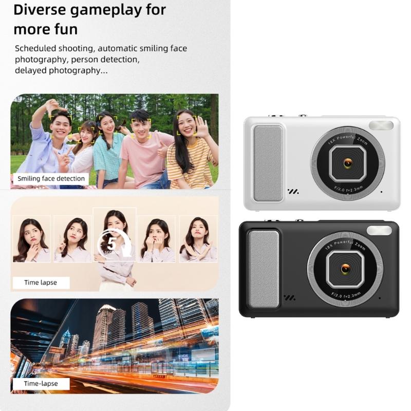 4K Digital Video Camera with 50MP Sensoring and Images Stabilization for Stunnings Visuals and Travel Photography