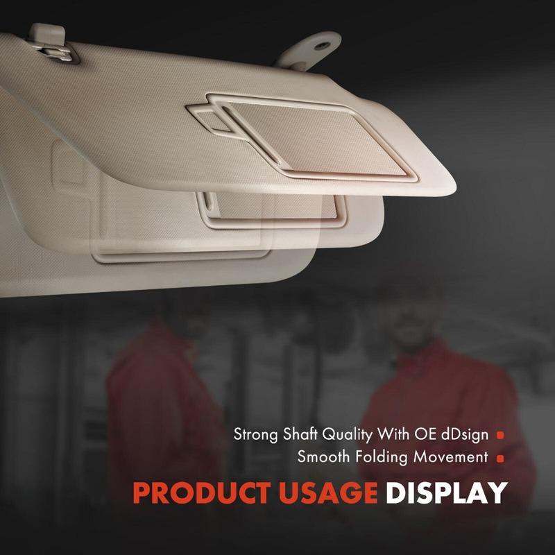 1PC Left Right Beige Car Sun Visor with Mirror for Toyota RAV4 2006 2007 2008 7432042501A1 74310-42451-A1