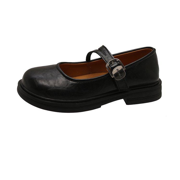 [Yushilai] Japanese Platform Mary Jane Shoes for Women's Spring 2025 New Fashion Muffin Versatile One Pedal